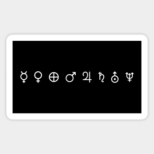 Planetary Symbols Magnet